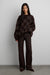 Checkered crewneck sweater in chocolate martini check — main image