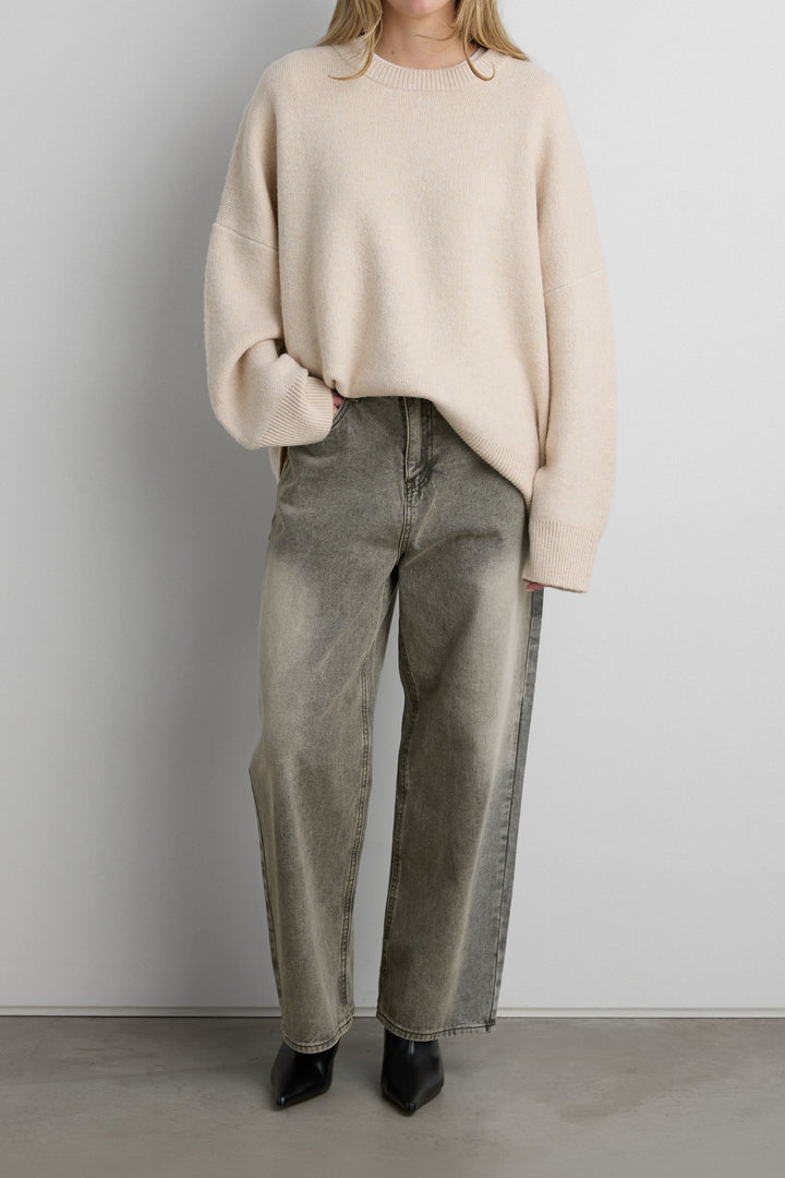 CHECKERED CREWNECK SWEATER