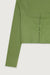 Square neck button front sweater in bright artichoke — main image