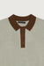 Colour block polo in seafoam major brown — main image