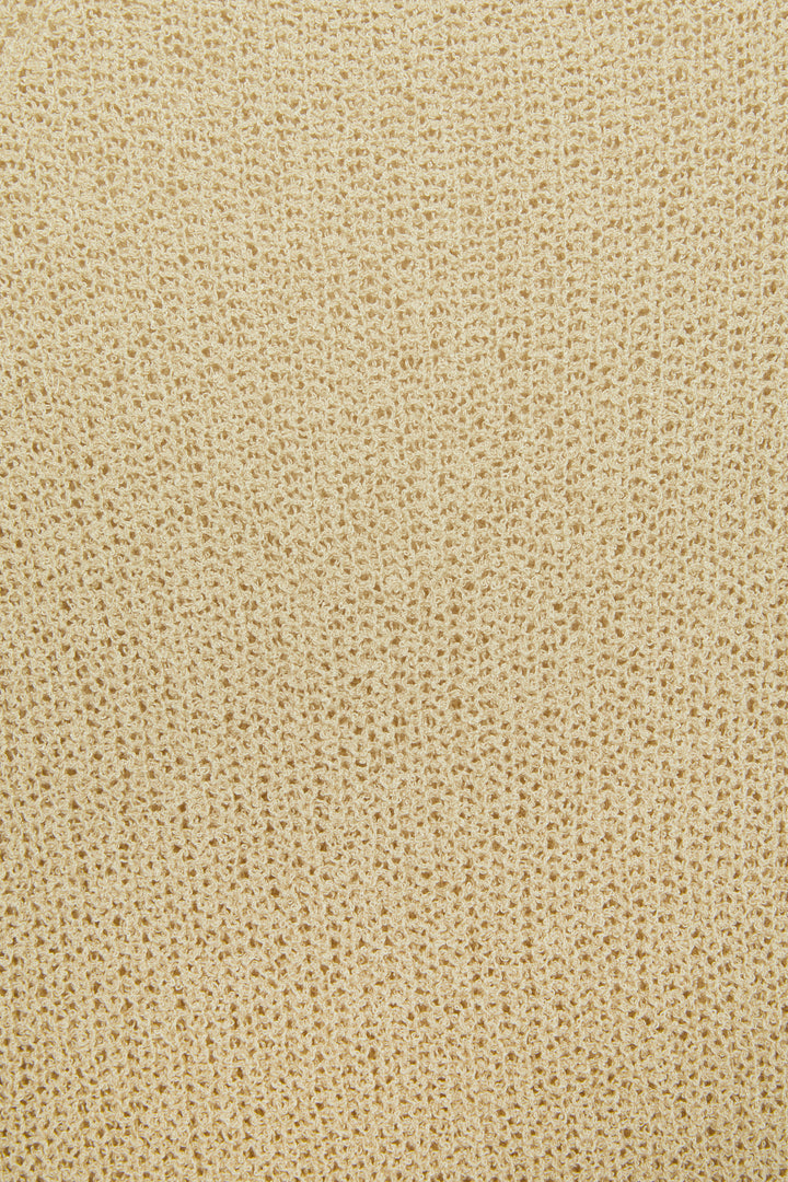 LIGHTWEIGHT RIB-KNIT SWEATER in Beige — alternate angle