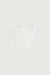 Pointelle knit cropped top in cream — main image