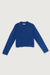 Collared polo sweater in true blue — main image