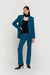 Sweetheart cut-out sweater in black — main image