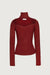 Sweetheart cut-out sweater in syrah — main image