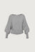 Cropped ribbed sweater in medium heather grey — main image