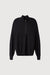 Quarter zip sweater in black — main image