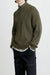 Quarter zip sweater in heather brown — image
