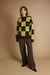 Checkered sweater in dark citron major brown — main image