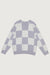 Checkered sweater in marshmallow lilac grey — main image