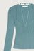 Sweetheart knit top with halter ties in arctic blue — main image