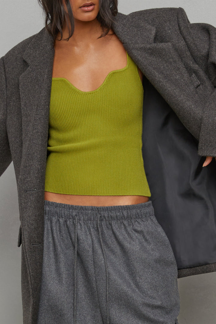 SWEATER TANK in Guacamole — alternate angle