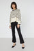 Striped cashmere sweater in black stripe — image