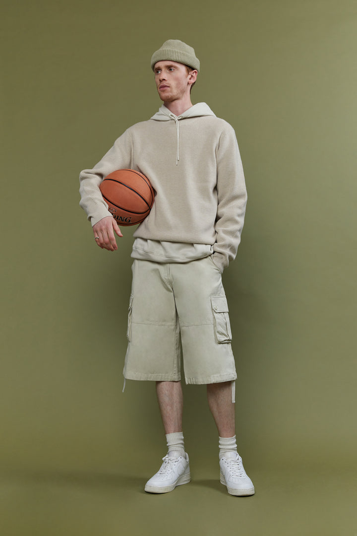 CLASSIC FIT SWEATER in Heather Oatmeal — alternate angle