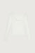 Off shoulder front twist sweater in fog — main image