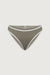 Contrast detail low-rise bikini bottom in vetiver cream — main image