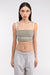 Contrast detail bikini top in vetiver cream — main image