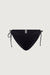 Bikini bottom with side ties in black — main image