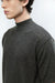 Mockneck tee in black — main image