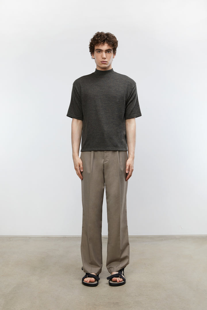 MOCKNECK TEE in Black — alternate angle