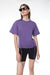 Lace up t-shirt in purple — main image