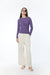 Gathered detail long sleeve in purple — main image