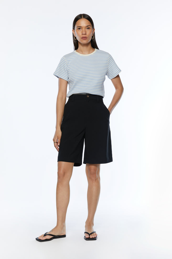 STRIPED TEE in Blue Stripe — alternate angle