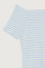 Fitted striped top in blue stripe — main image