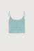 Ribbed cropped tank in seafoam — main image