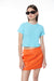 Knit cropped tee in sky blue — main image