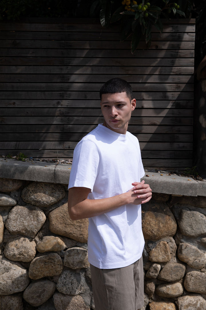 RELAXED FIT CREWNECK T-SHIRT in White — alternate angle