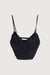 Cropped mesh tank in black — main image
