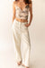 Cropped mesh tank in gray print — main image