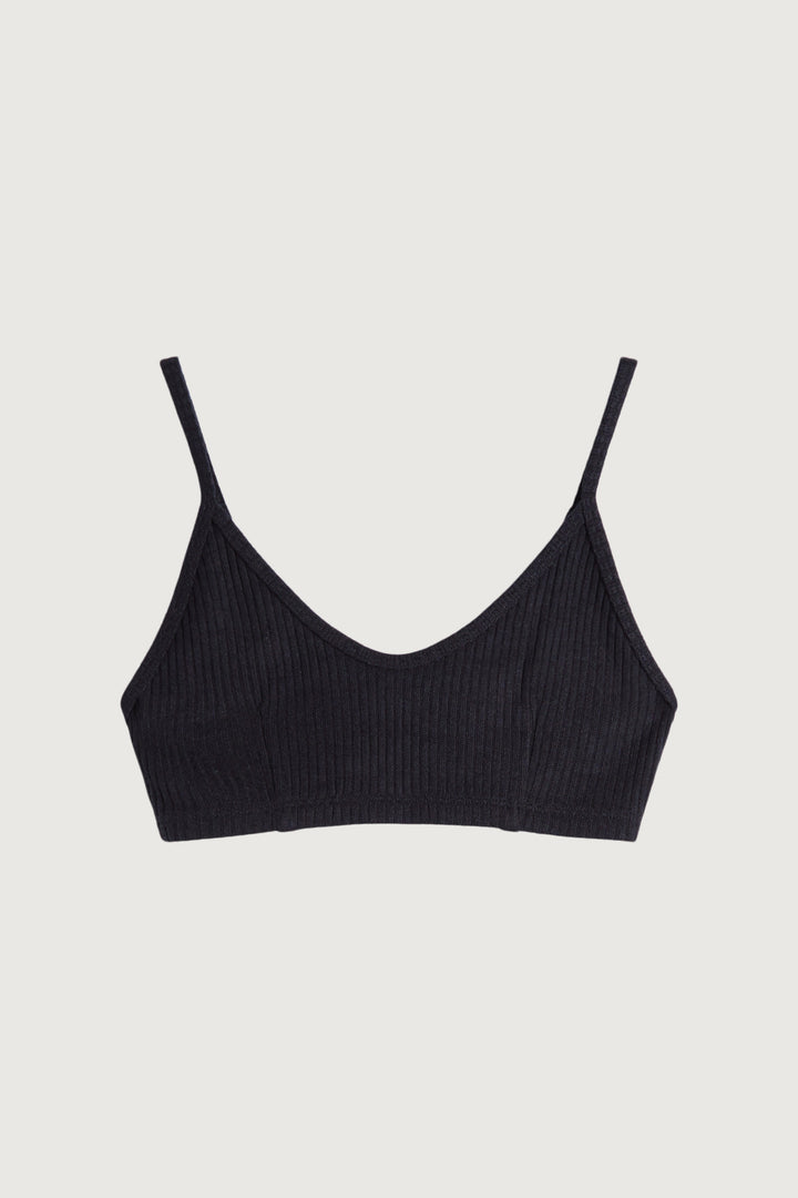 KNIT BRALETTE in Black — alternate angle