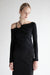 Off shoulder top with strap details in black — main image