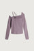 Off shoulder top with strap details in sparrow — main image