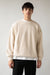 Knit crewneck top in oatmeal — main image