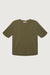 Cotton modal scoop neck tee in dark aloe — main image