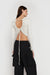 Open back knit top in cream — main image