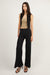 Front zip mockneck scuba tank in black beauty — main image