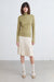 Turtleneck knit top in cedar — main image