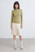 Turtleneck knit top in cedar — main image