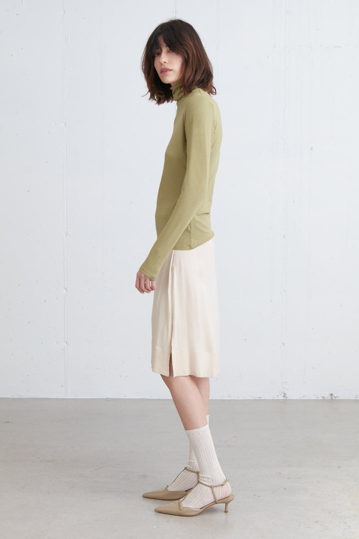TURTLENECK KNIT TOP in Cedar — alternate angle