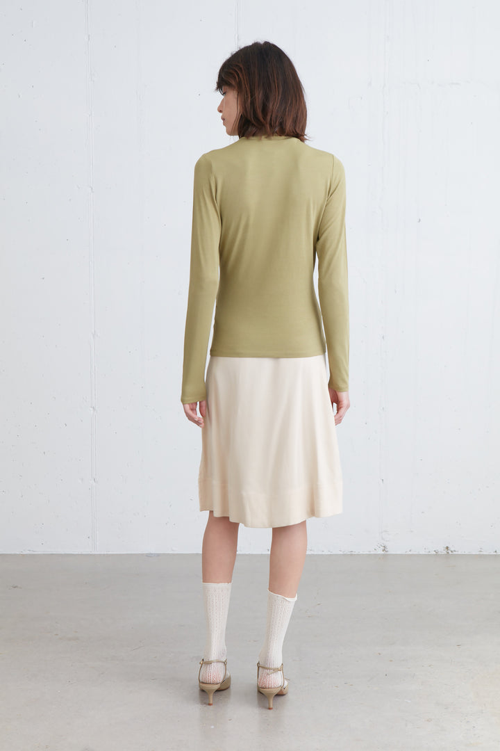 TURTLENECK KNIT TOP in Cedar — alternate angle