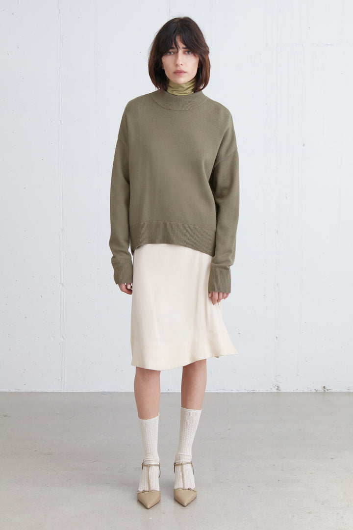 TURTLENECK KNIT TOP in Cedar — alternate angle