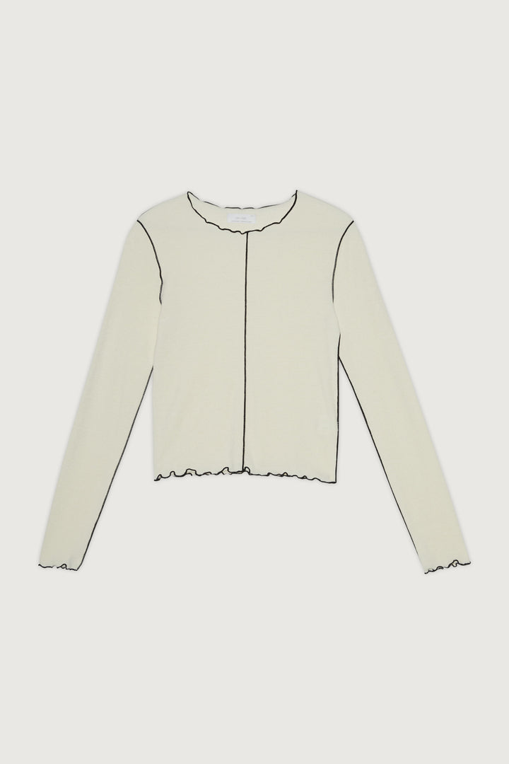 EXPOSED SEAM TOP in Vanilla Ice — alternate angle