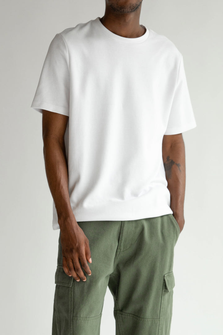CORE T-SHIRT in White — alternate angle