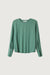 Pleated top in dark ivy — main image