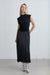 Sleeveless mockneck top in black — main image