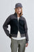 Colour block zip-up jacket in asphalt black — main image